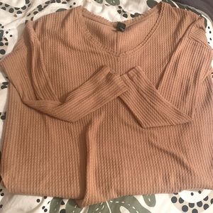 over sized wild fable long sleeved | peach/orange | extra small but fits large